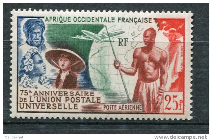 6988  A.O.F.   PA 15**  25f     75ème Annversaire De L'Union Postale Universelle    1949   TTB - Nuevos