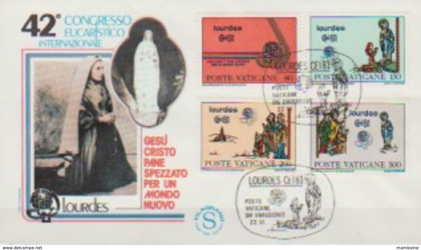 Vatican  1981  N° 709 / 11...enveloppe 1 Jour. Serie Compl. Lourdes - Oblitérés