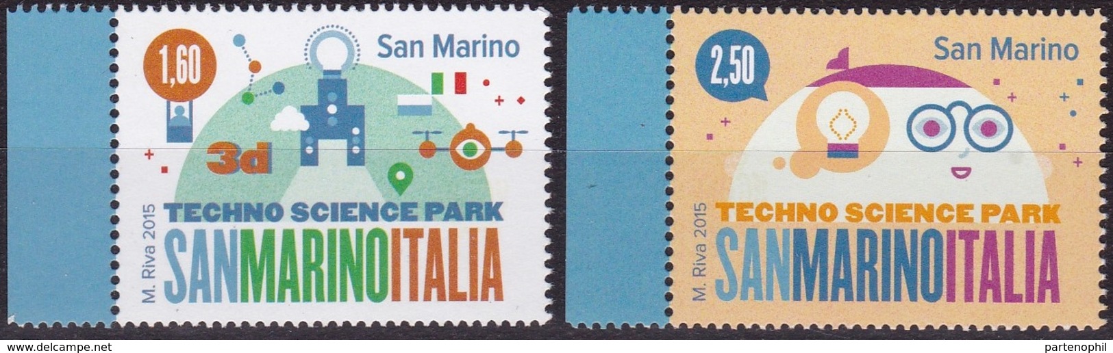 2015 SAN MARINO PARCO TECNOLOGICO EMISSIONE CONGIUNTA ITALIA Joint Issue  MNH - Emissioni Congiunte