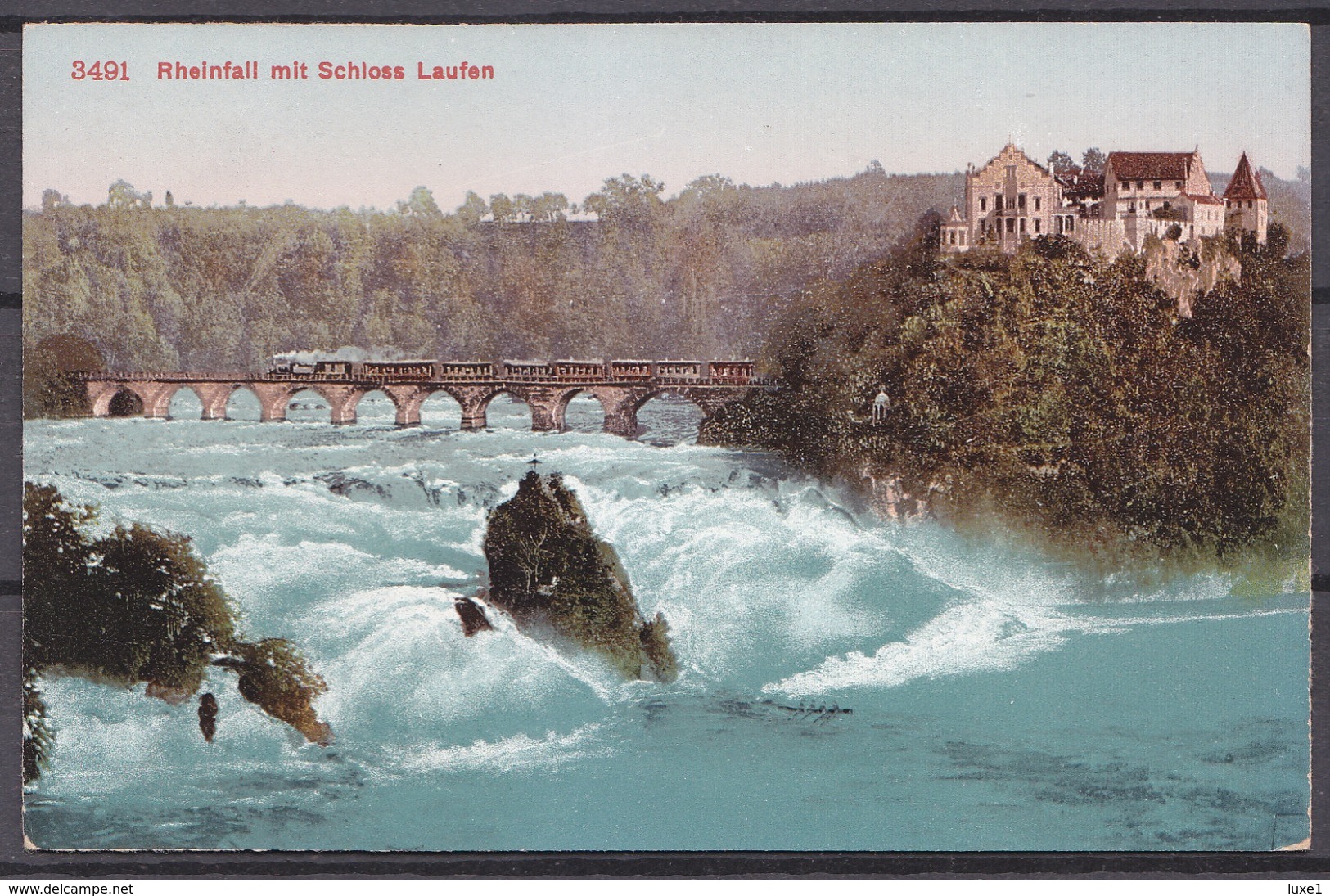 SWITZERLAND ,  Schloss Laufen , RHEINFALL    , OLD  POSTCARD - Laufen-Uhwiesen 