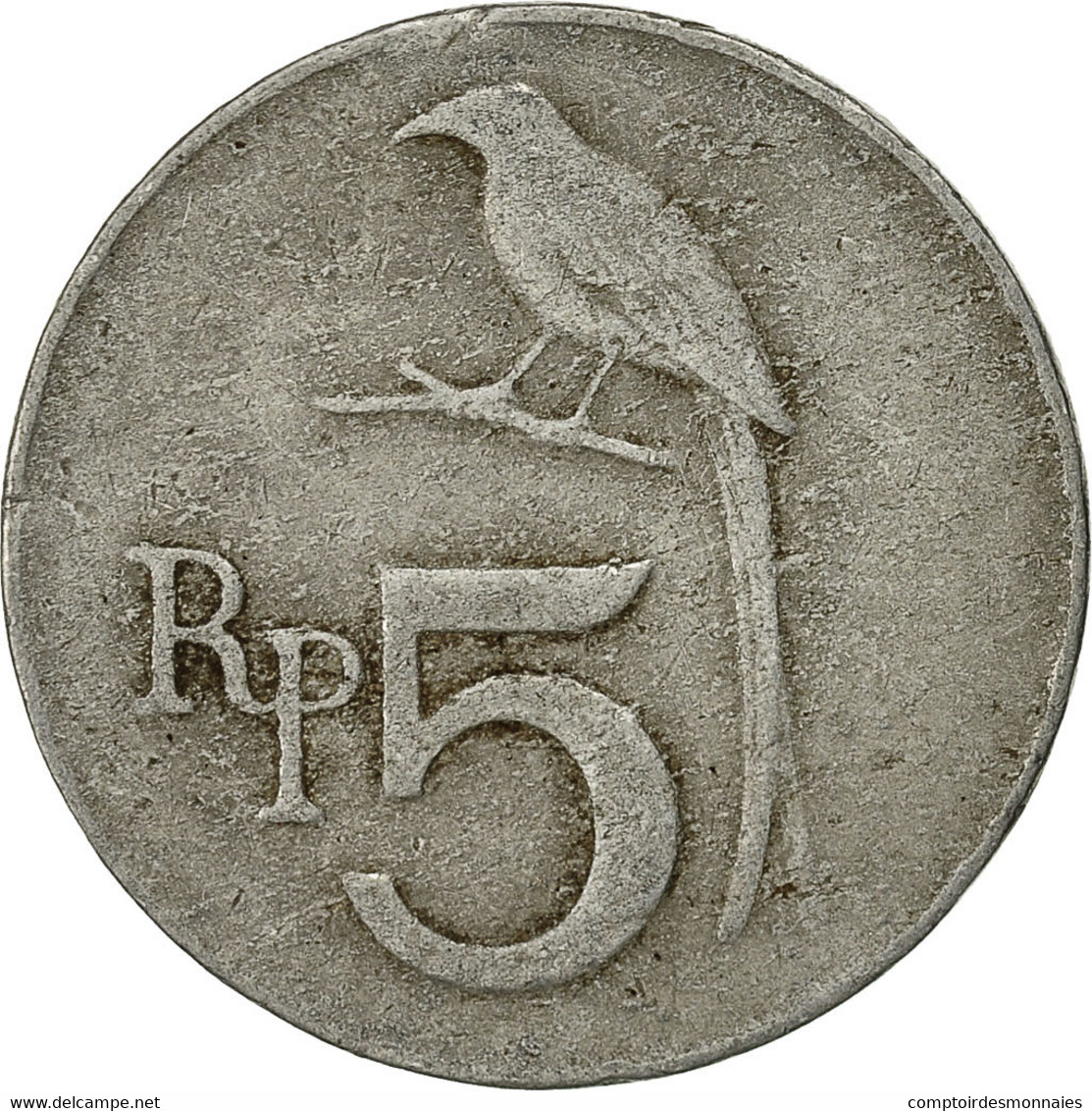 Indonésie, 5 Rupiah, 1970, TB, Aluminium, KM:22 - Indonesia