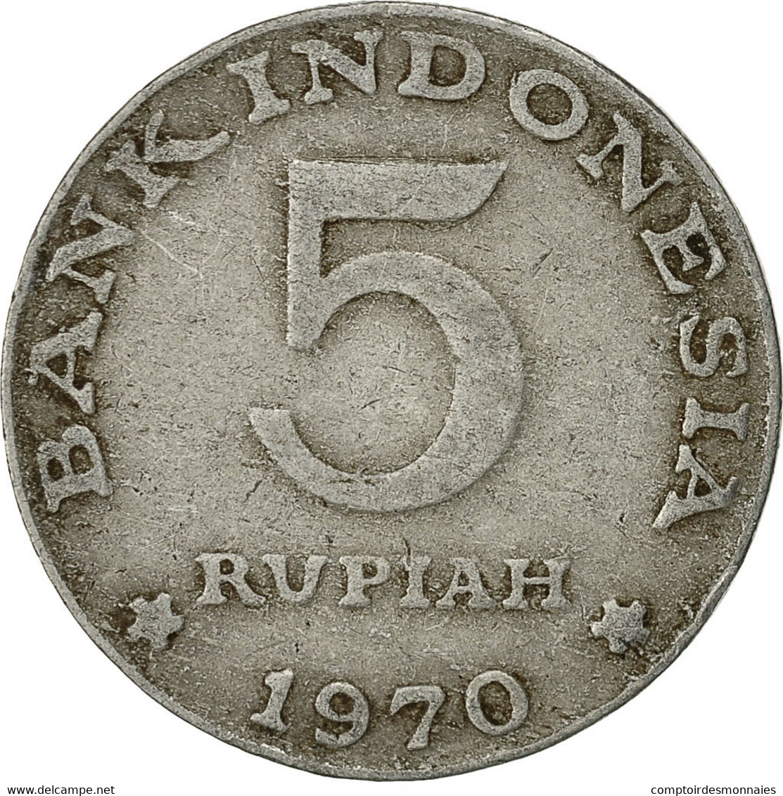 Indonésie, 5 Rupiah, 1970, TB, Aluminium, KM:22 - Indonesia