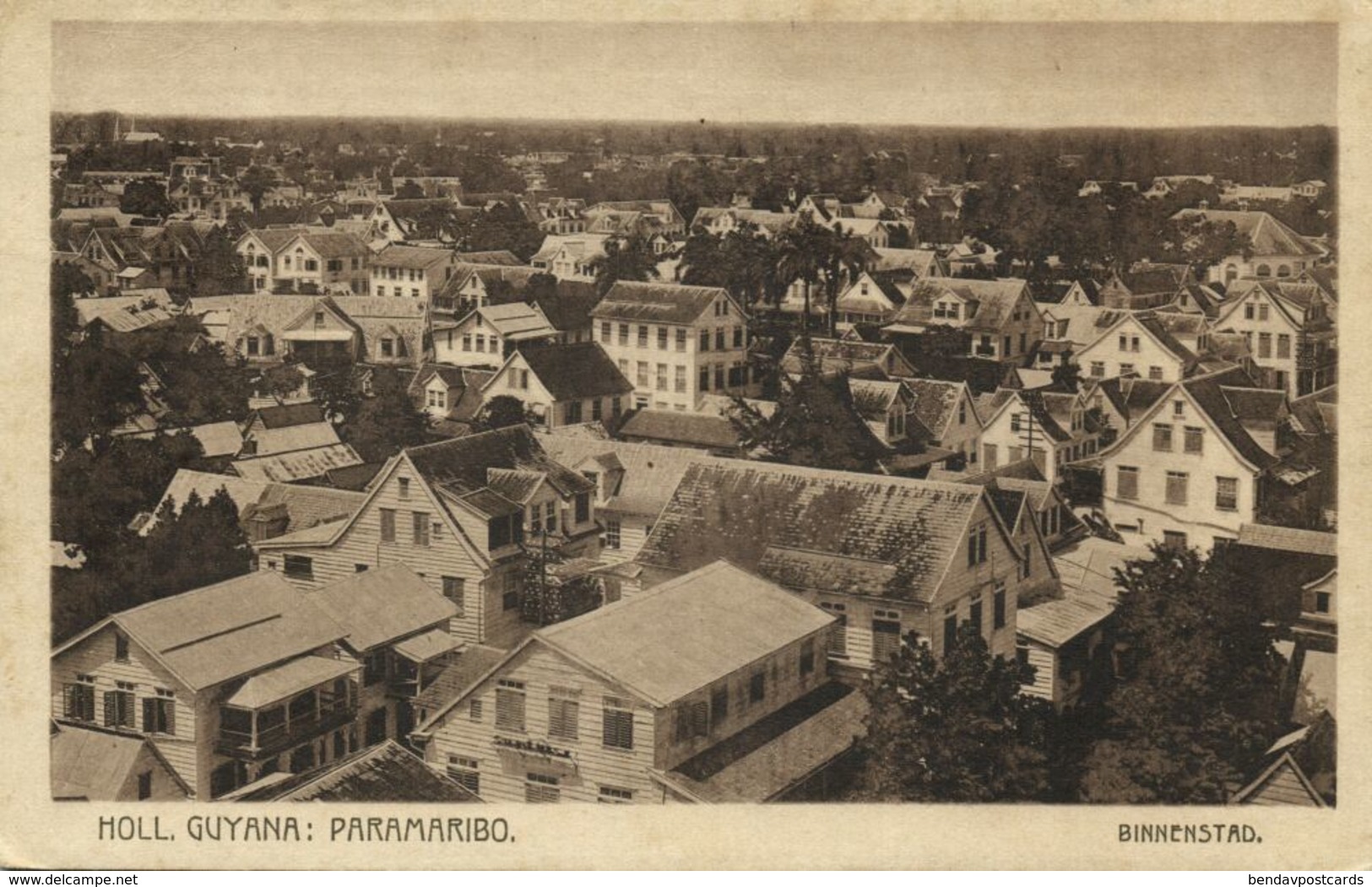 Suriname, PARAMARIBO, Binnenstad, Inner City (1927) C. Kersten & Co., Postcard - Suriname