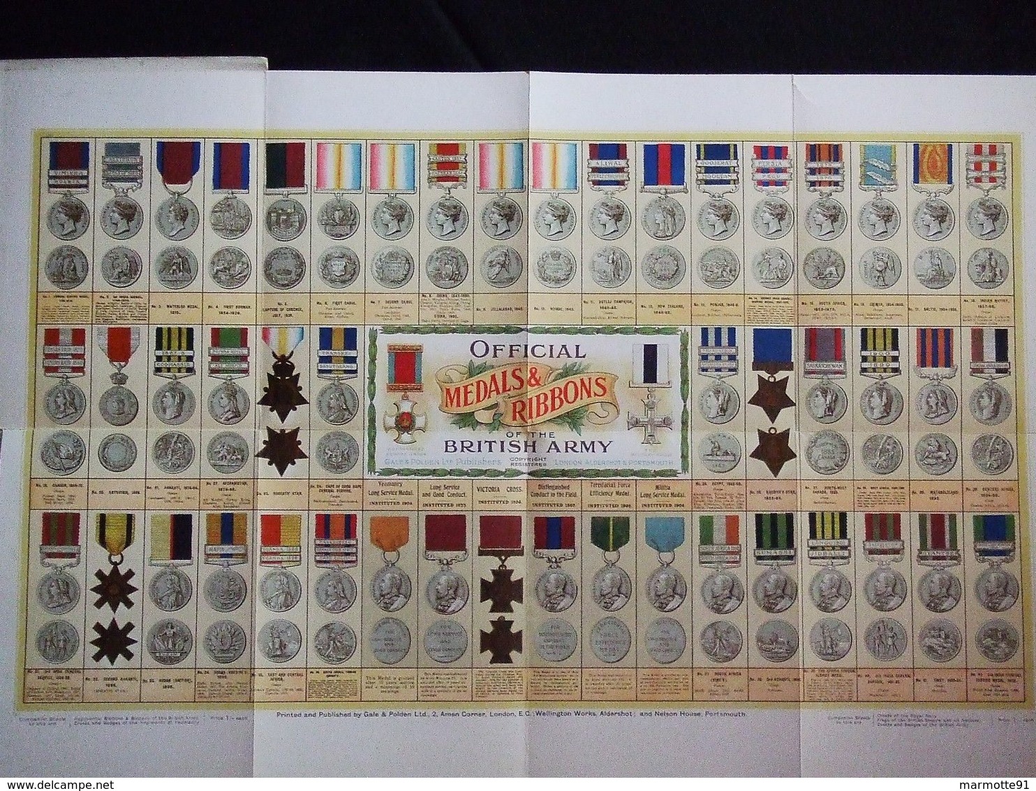 OFFICIAL MEDALS RIBBONS OT BRITISH ARMY MEDAILLE DECORATION ARMEE BRITANNIQUE GUIDE COLLECTION - British Army