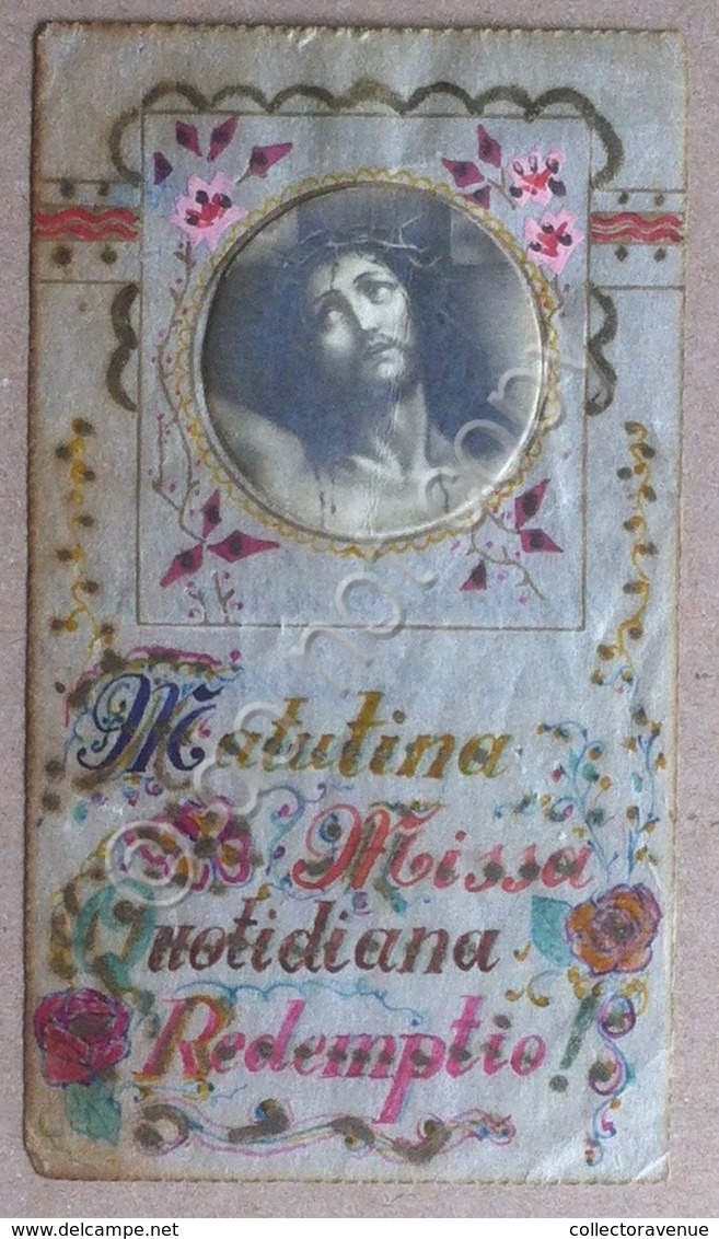 Santino - Holy Card - Matutina Missa Quotidiana Redemptio - Pergamena - Otros & Sin Clasificación