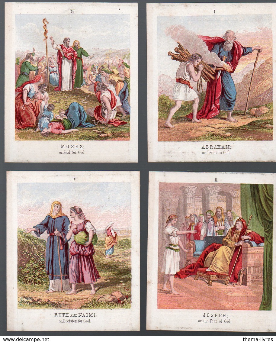 Lot De 12 Images (I à XII) à Thème Biblique éditées Par The Religious Tract Society (London) (PPP12397) - Otros & Sin Clasificación
