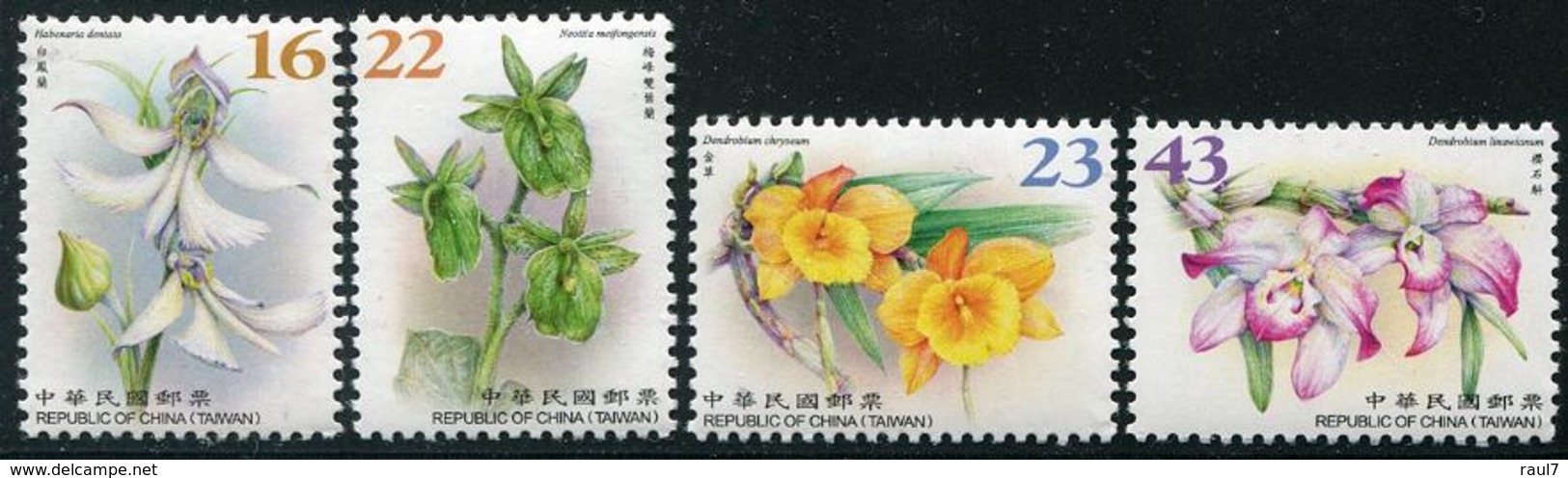 TAIWAN 2018 - Fleurs, Orchidées - 4 Val Neuf // Mnh - Neufs