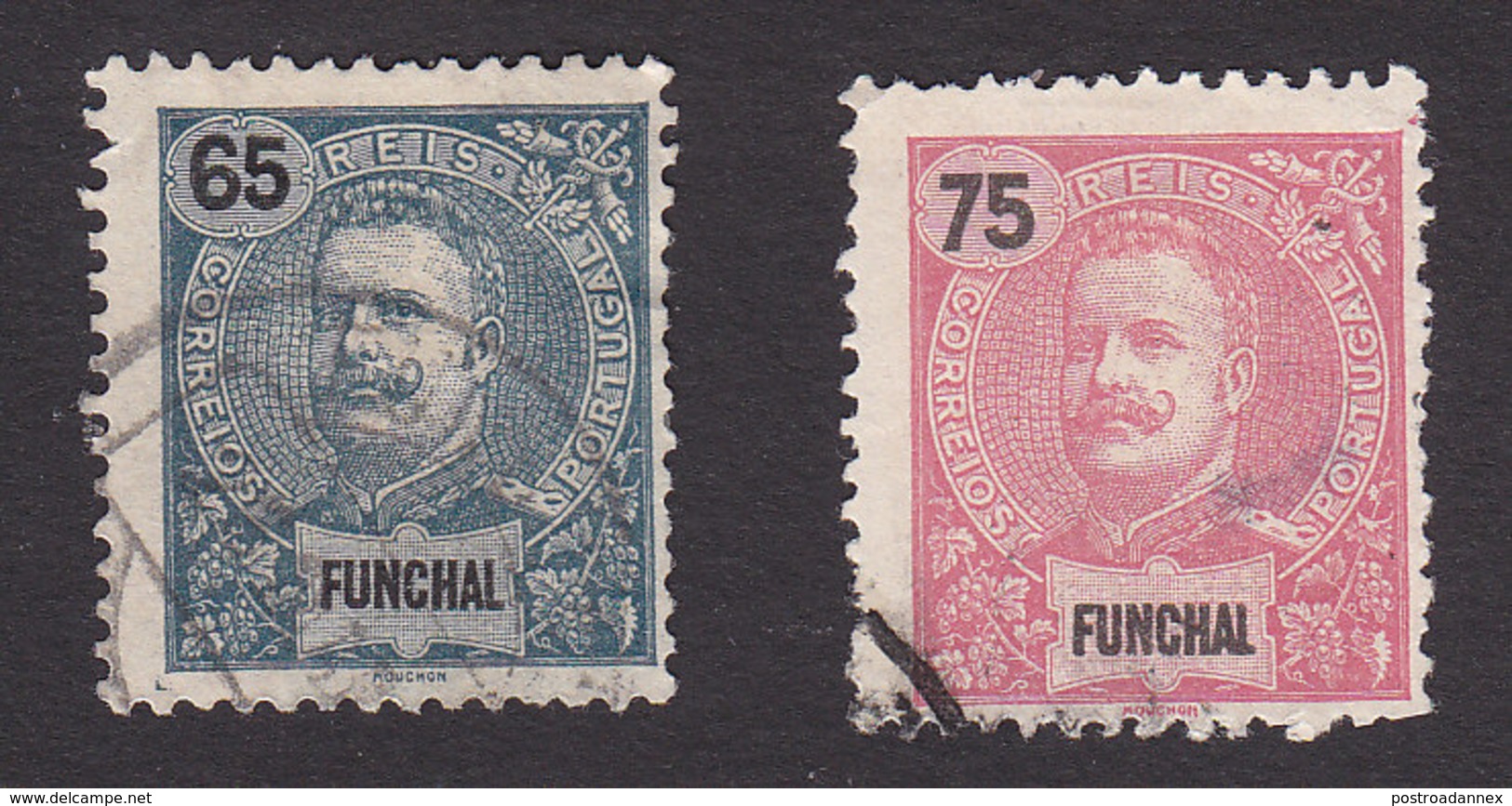 Funchal, Scott #23-24, Used, King Carlos, Issued 1897 - Funchal