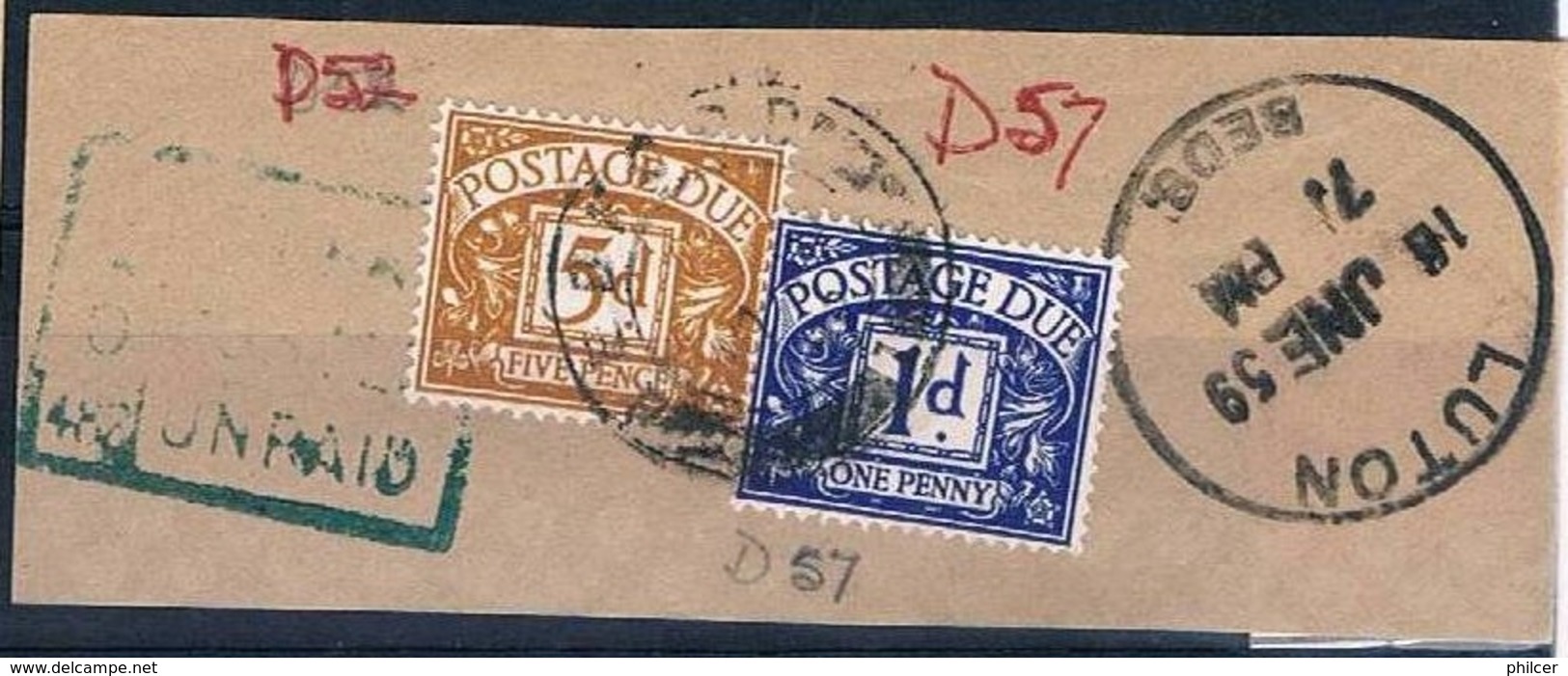 Great Britain, 1959, D 52, D57 - Used Stamps