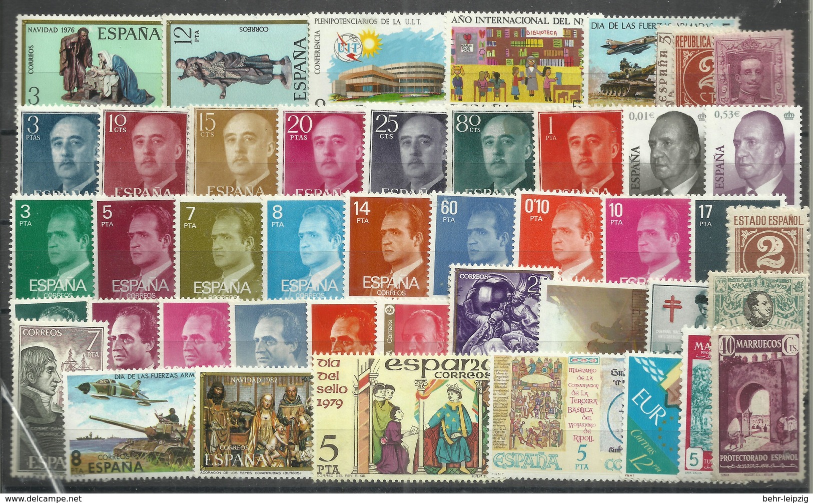Spanien "45 Verschiedene Briefmarken Wie Im Bild Sichtbar " Postfrisch  Mi.-Preis Ca 6,50; - Usados