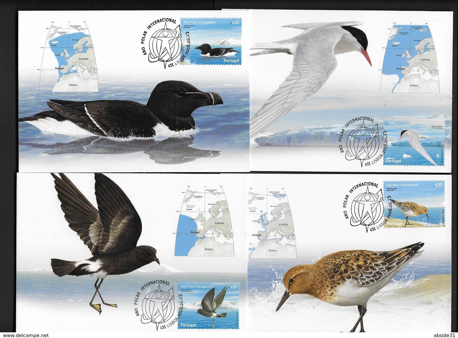 Portugal - Année Polaire Internationale - 4 Cartes - International Polar Year