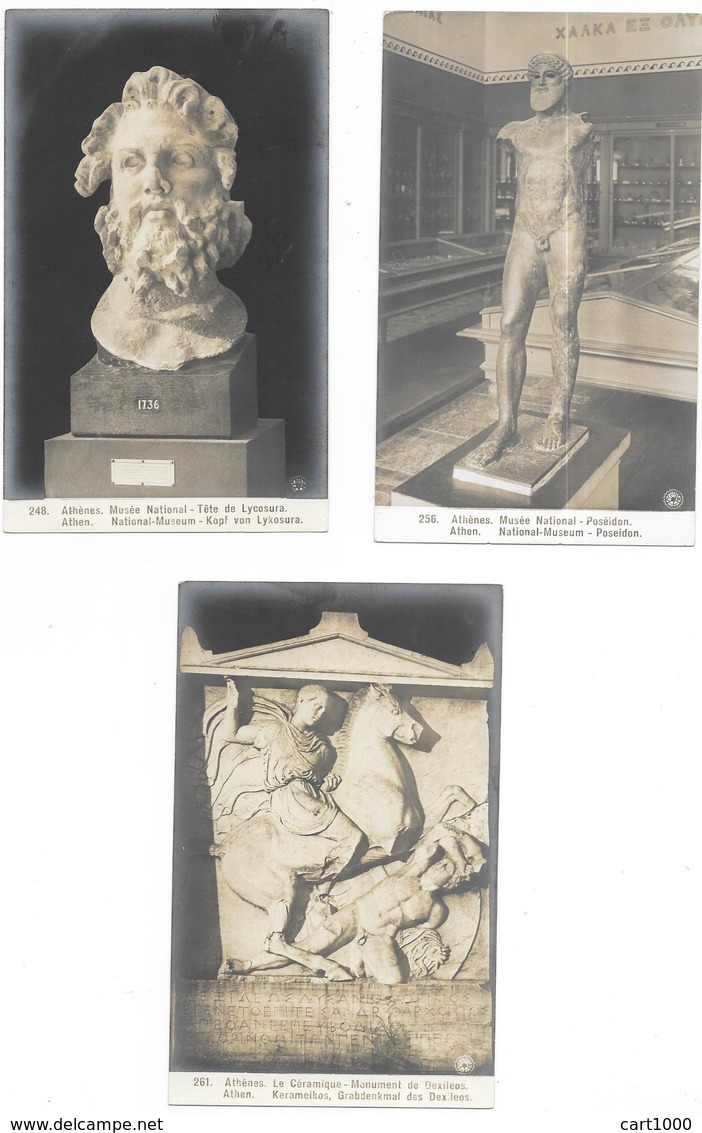 LOT 5 POSTCARD N.P.G. ATHENES ATHEN MUSEE NATIONAL - Grecia