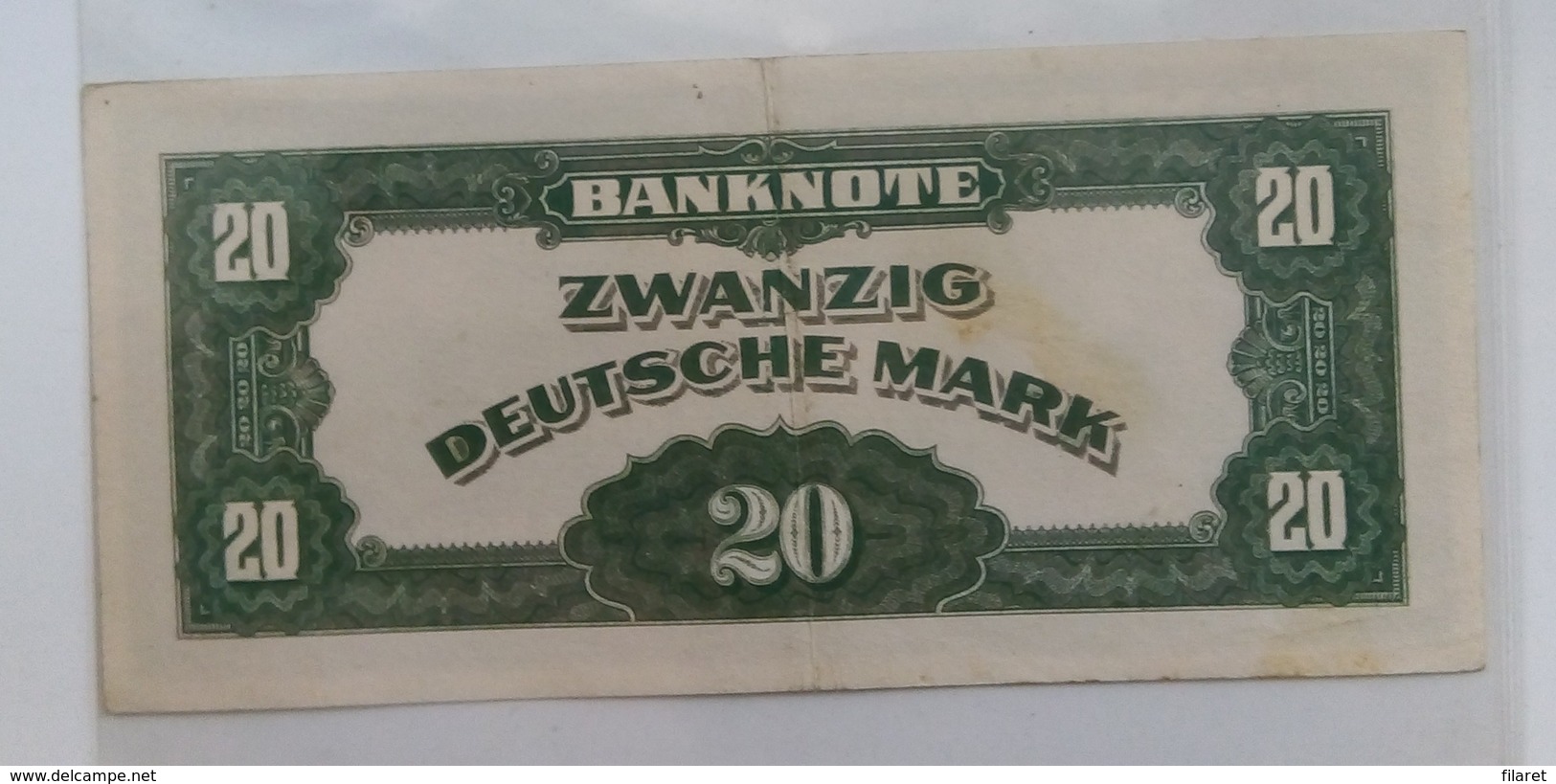 ZWANZIG DEUTSCHE MARK 20,SERIE 1948,CIRCULATED/USAGE - 20 Mark