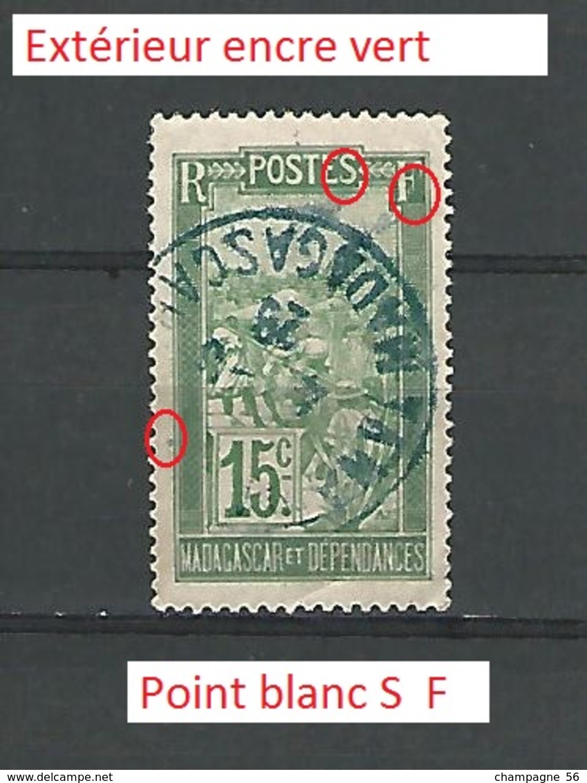 1922 MADAGASCAR ET DEPENDANCE 15C OBLIT  SANS GOMME - Gebraucht