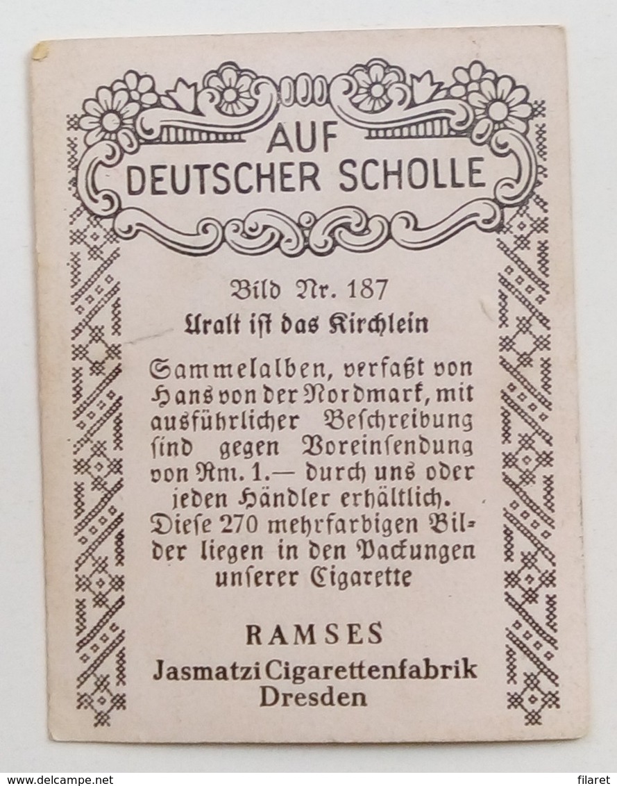 BILD NR.187-RAMSES JASMATZI CIGARETTENFABRIK DRESDEN, CIGARETTES CARD - Autres & Non Classés