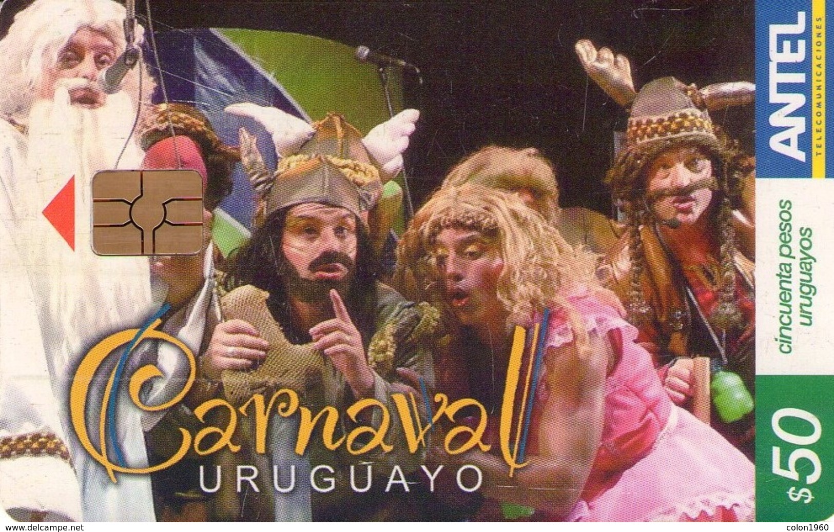 TARJETA TELEFONICA DE URUGUAY, 484a (160) CARNAVAL URUGUAYO. - Uruguay