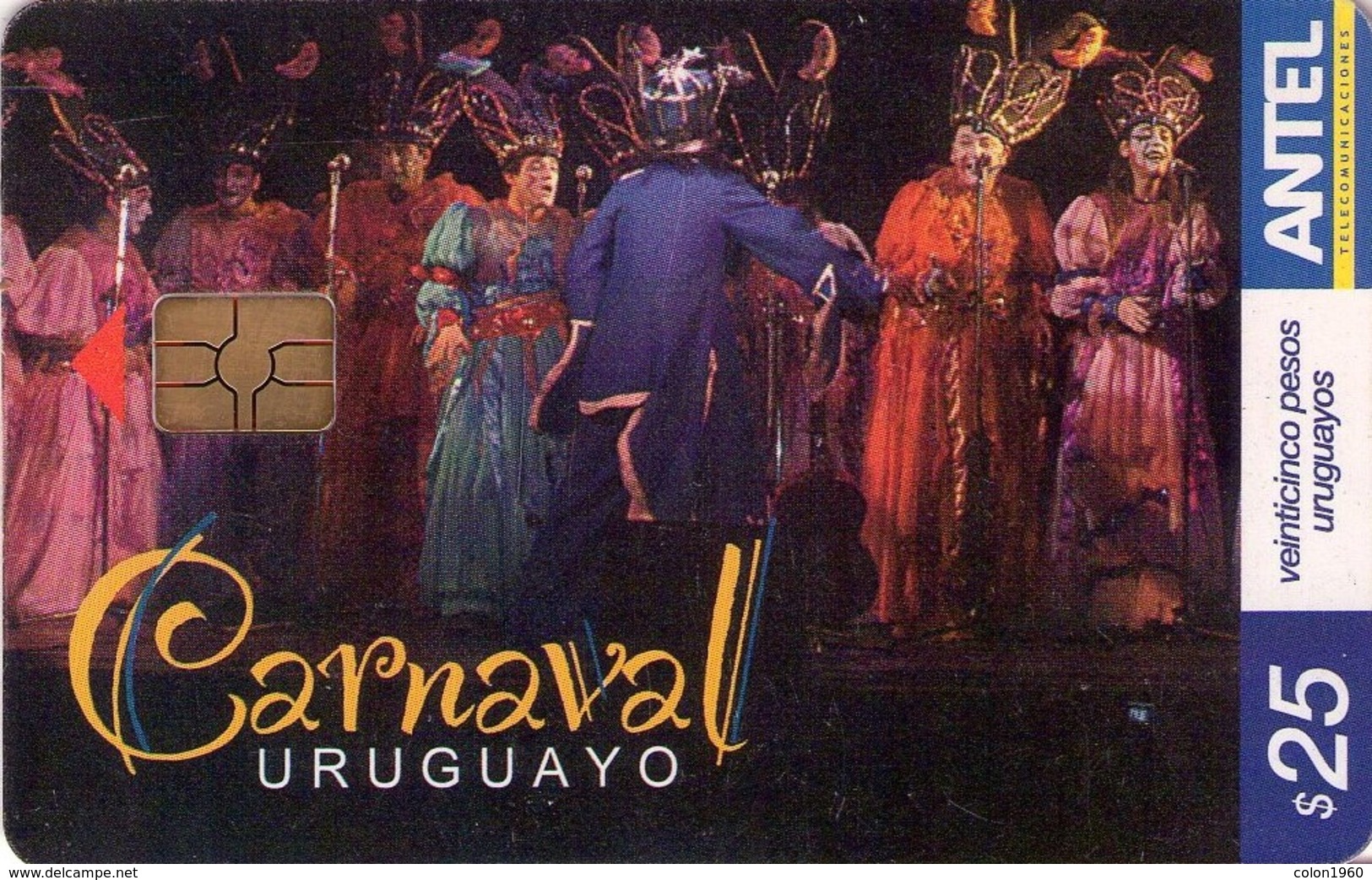 TARJETA TELEFONICA DE URUGUAY, 483a (162) CARNAVAL URUGUAYO. - Uruguay