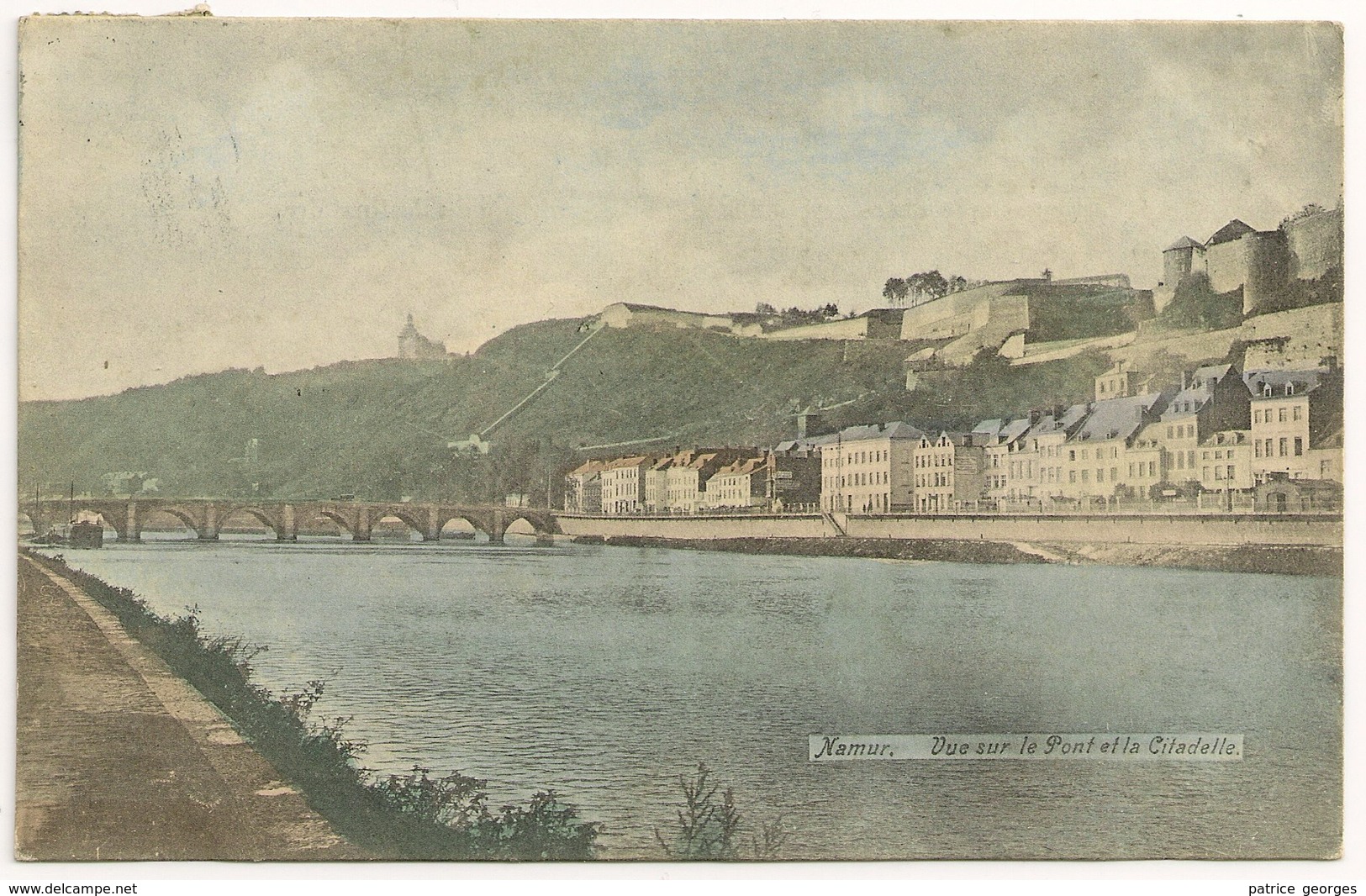 NAMUR 1900's AVRIL 10 Timbres 1c, Vue Sur Le Pont Et La Citadelle, GALERIES Place D'Armes Namur - CPA - Namur