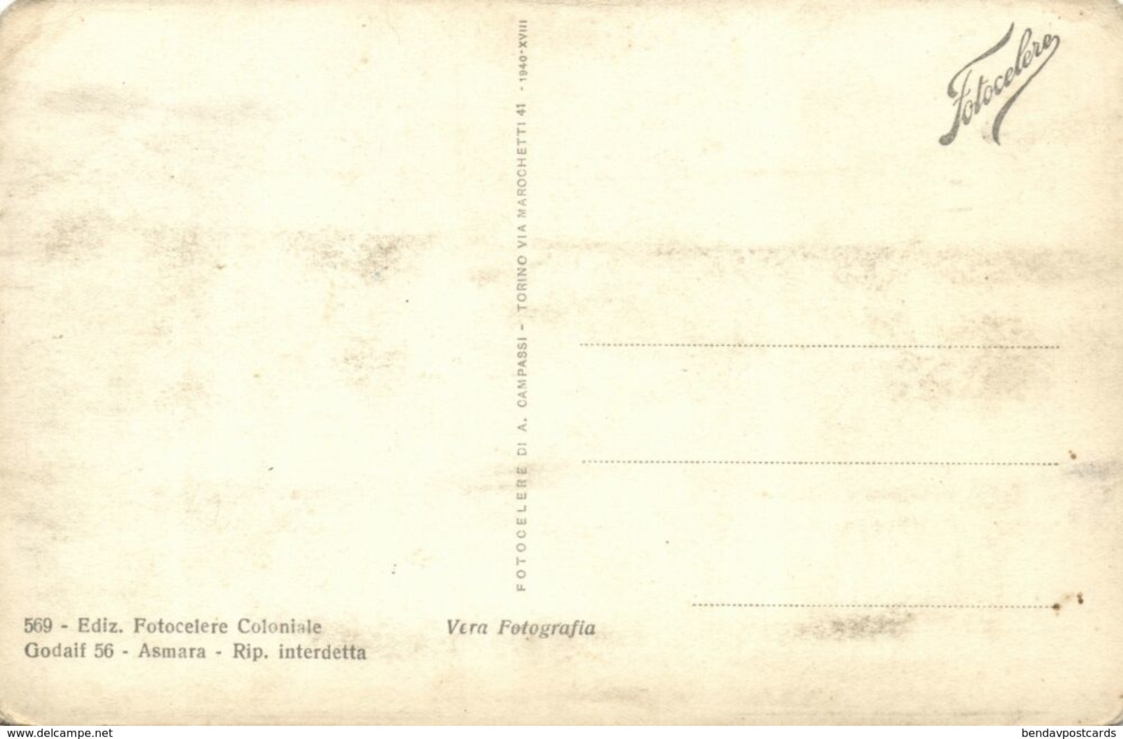 Eritrea, ASMARA, Farewell To The Sun (1930s) RPPC Postcard - Erythrée