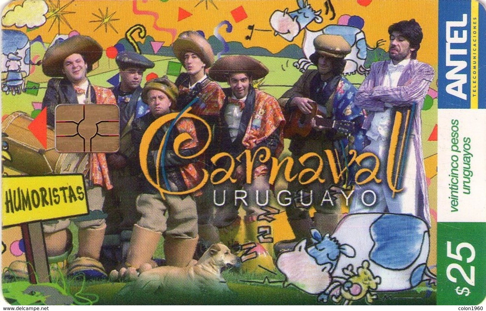 TARJETA TELEFONICA DE URUGUAY, 486a (164) CARNAVAL URUGUAYO. - Uruguay