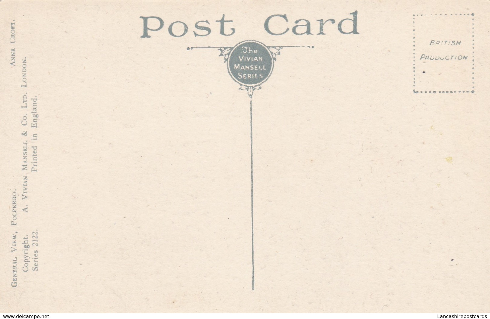 Postcard Polperro General View Artwork By Anne Croft [ Vivian Mansell Series ]  My Ref  B12212 - Other & Unclassified