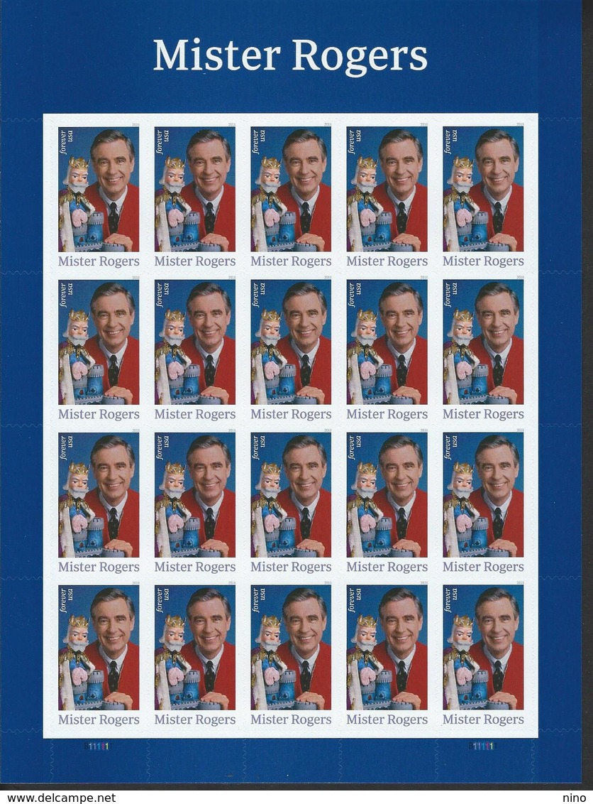 USA. Scott #  5275 MNH Sheet Of 20. Mister Rogers  2018 - Sheets