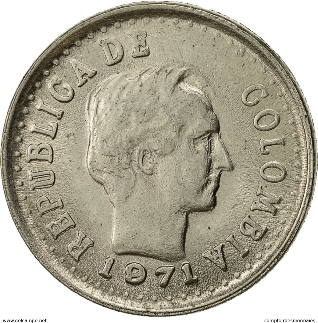 Colombie, 20 Centavos, 1971, TTB+, Nickel Clad Steel, KM:245 - Kolumbien