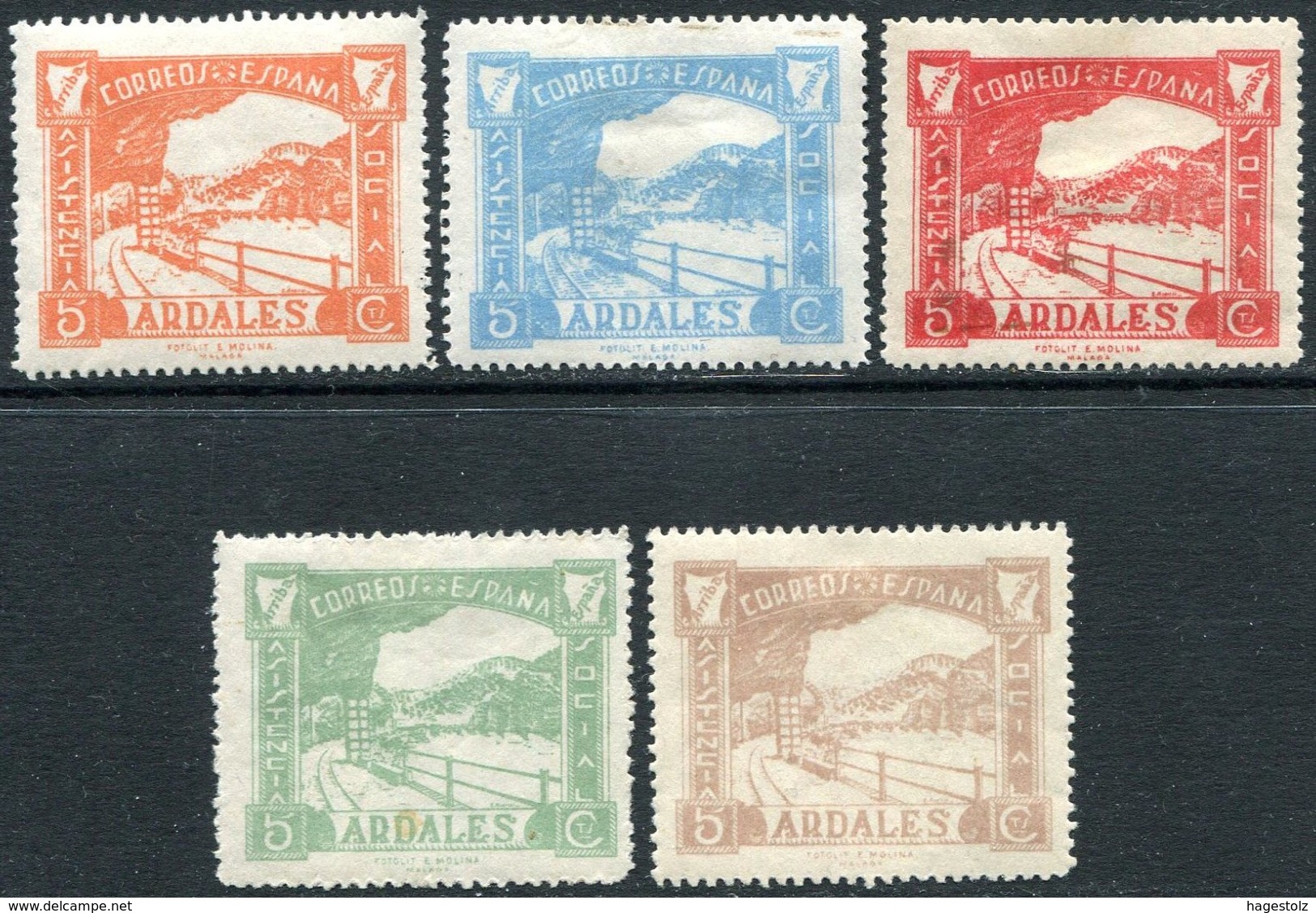 Spain España 1937 Ardales Local Guerra Civil War El Chorro Mountain Railway Tracks Rails Eisenbahn Chemin De Fer - Trains