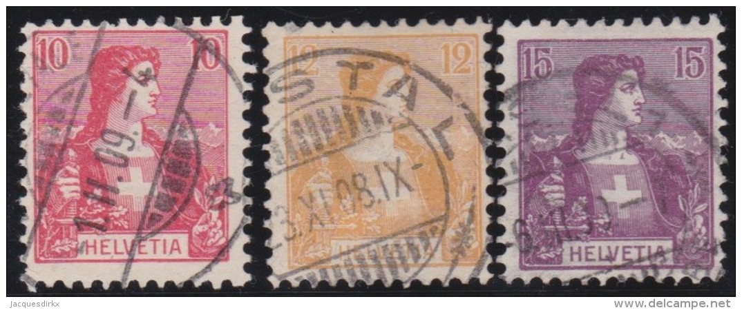 Zwitserland     .   Yvert     .    103/105     .    O    .     Gebruikt   .    /    .     Cancelled - Used Stamps