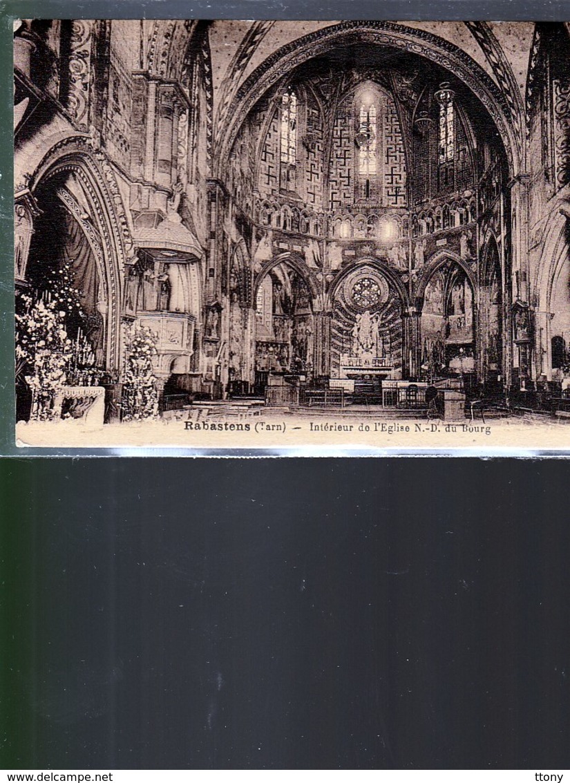 Cpa :   Intérieur De L'église  De Rabastens  Carte  Vierge - Rabastens