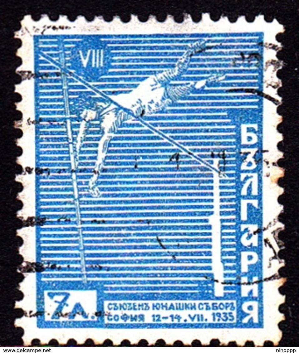 Bulgaria SG 360 1935 8th Gymnastic Tournament, 7l Blue, Used - Oblitérés