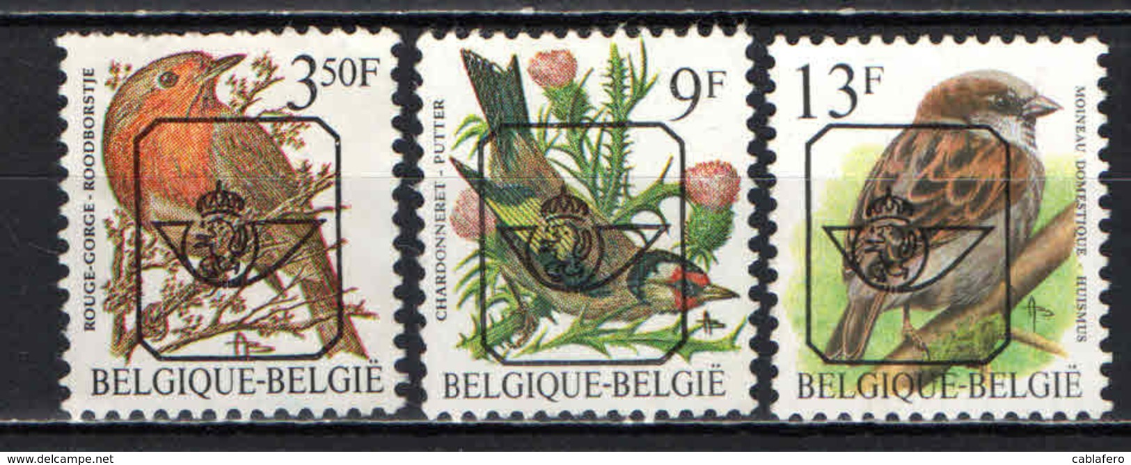 BELGIO - PREOBLITERATI - UCCELLI - Typos 1986-96 (Vögel)