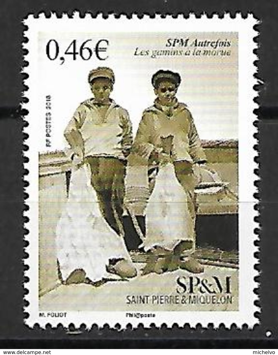 SP & M 2018 - Yv N° 1201 ** - Les Gamins à La Morue (Mi N° 1295) - Unused Stamps