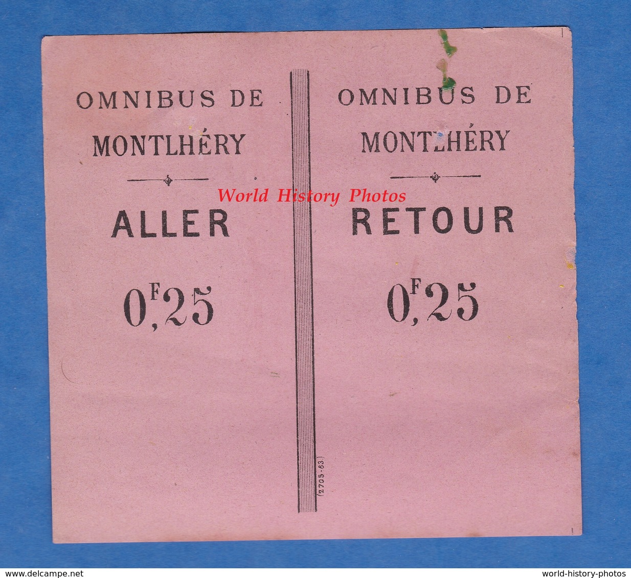 Ticket / Billet Ancien Aller Retour - Omnibus De MONTLHERY - Autobus Autocar Attelage Linas - Autres & Non Classés