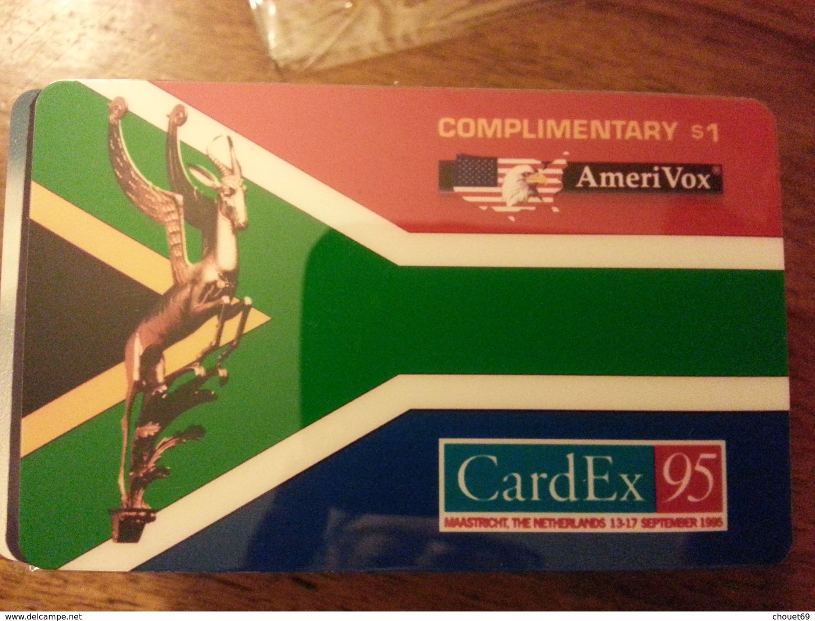 Amerivox CardEx 95 Card Ex Complimentary 1000ex South Africa AFS 1995 MINT Prépayée Prepaid Ameri Vox - Amerivox