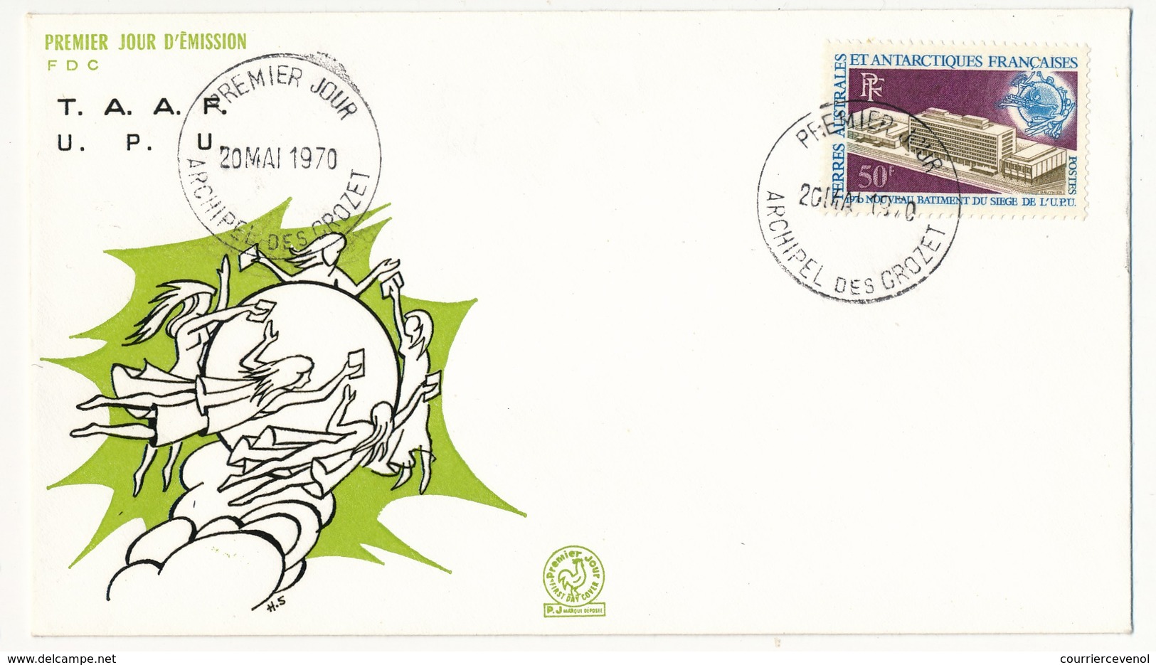 TAAF - Enveloppe FDC - Nouveau Batiment De L'U.P.U - Archipel Des Crozet - 20/05/1971 - FDC