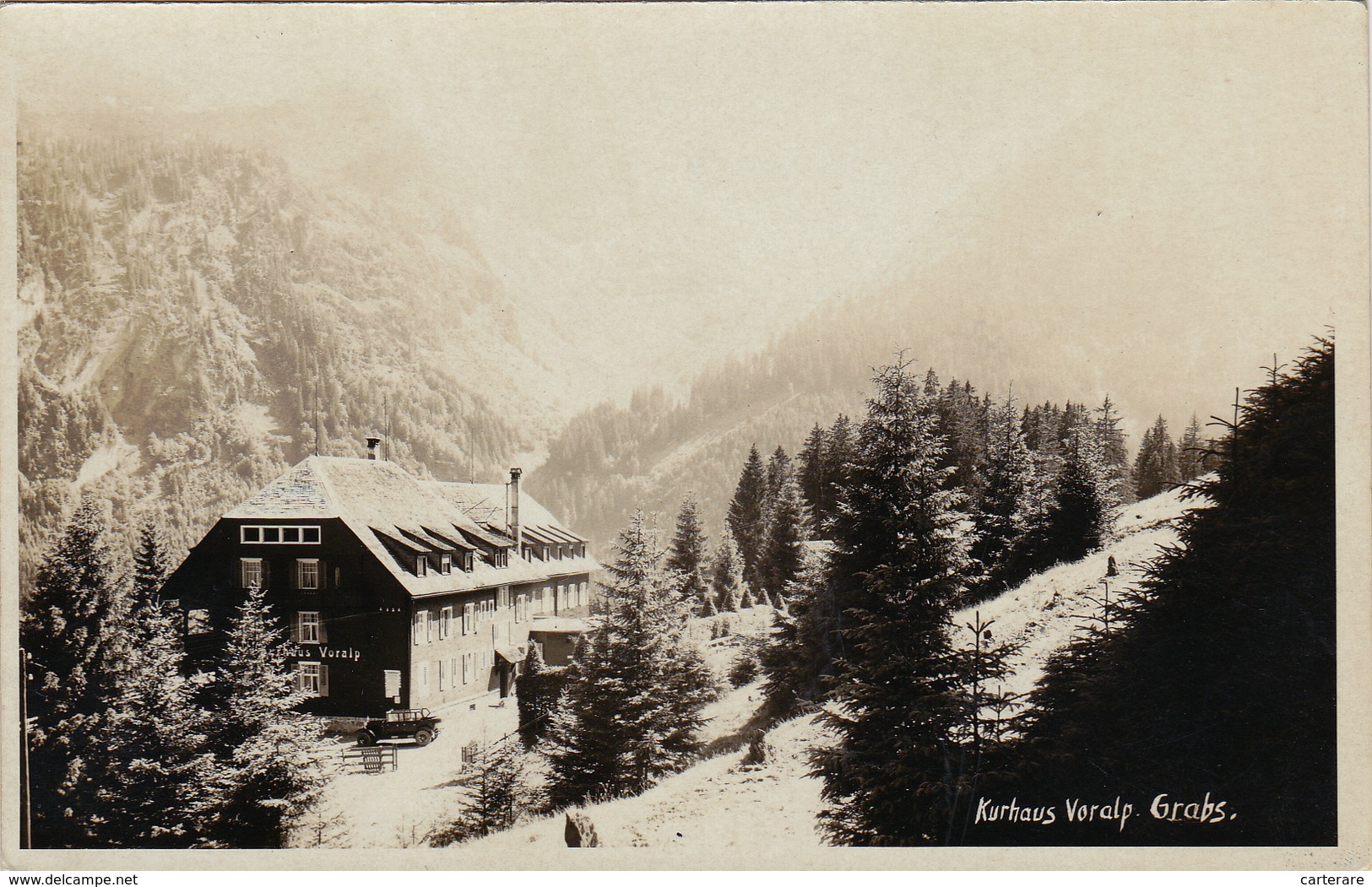 SUISSE,SCHWEIZ,SVIZZERA,H ELVETIA,SWISS,SWITZERLAND ,carte  Photo,1920,kurhaus Voralp Grabs,station Cure - Grabs