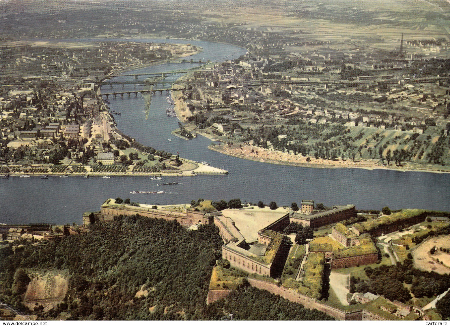 Allemagne,coblence,koblenz,hauptahnhof,coblence  Prés De Bonn,RHEIN ,VUE AERIENNE - Koblenz