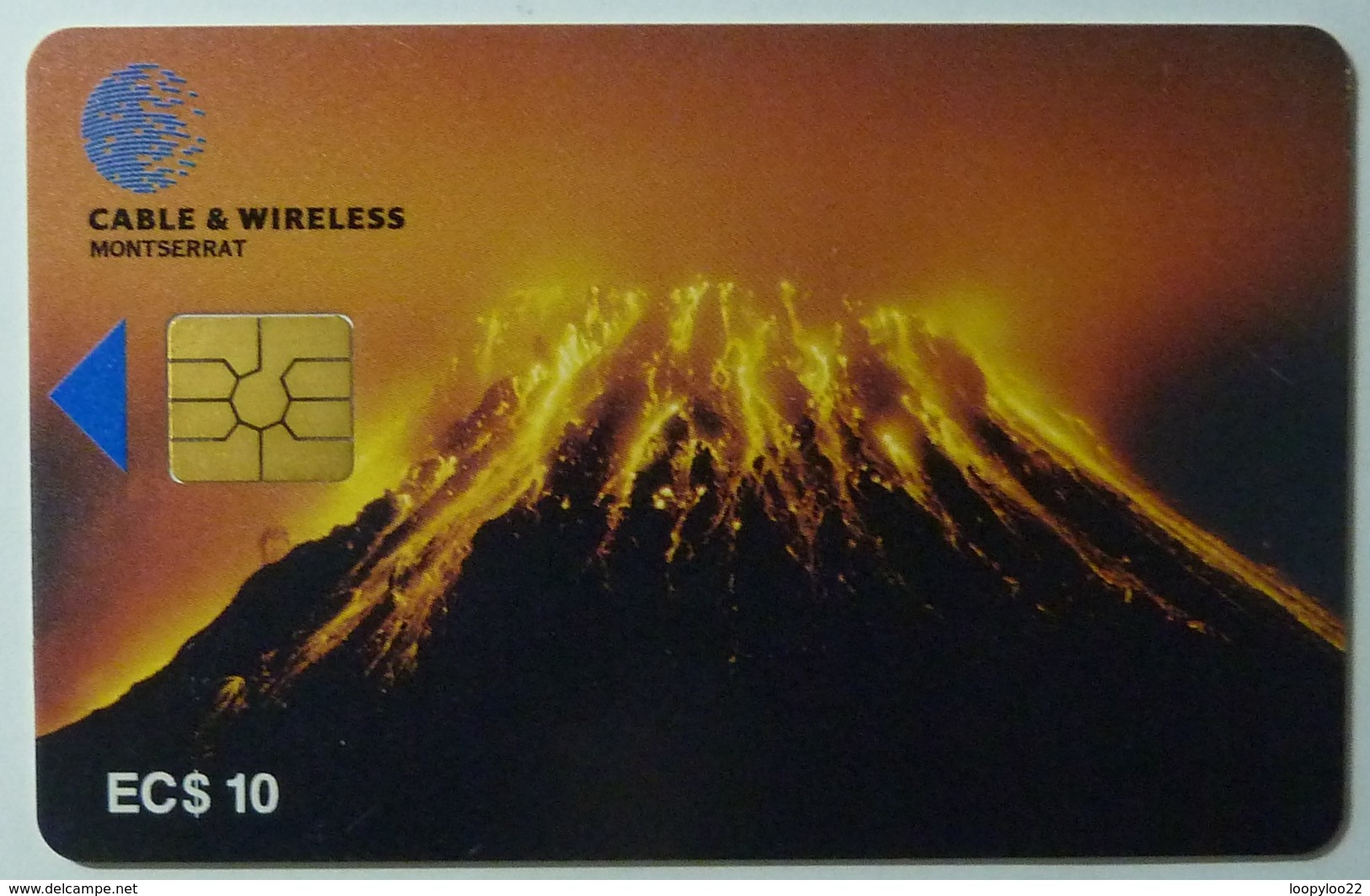 MONTSERRAT - First Issue - $10 - Volcano - Cable & Wireless - Used - Montserrat