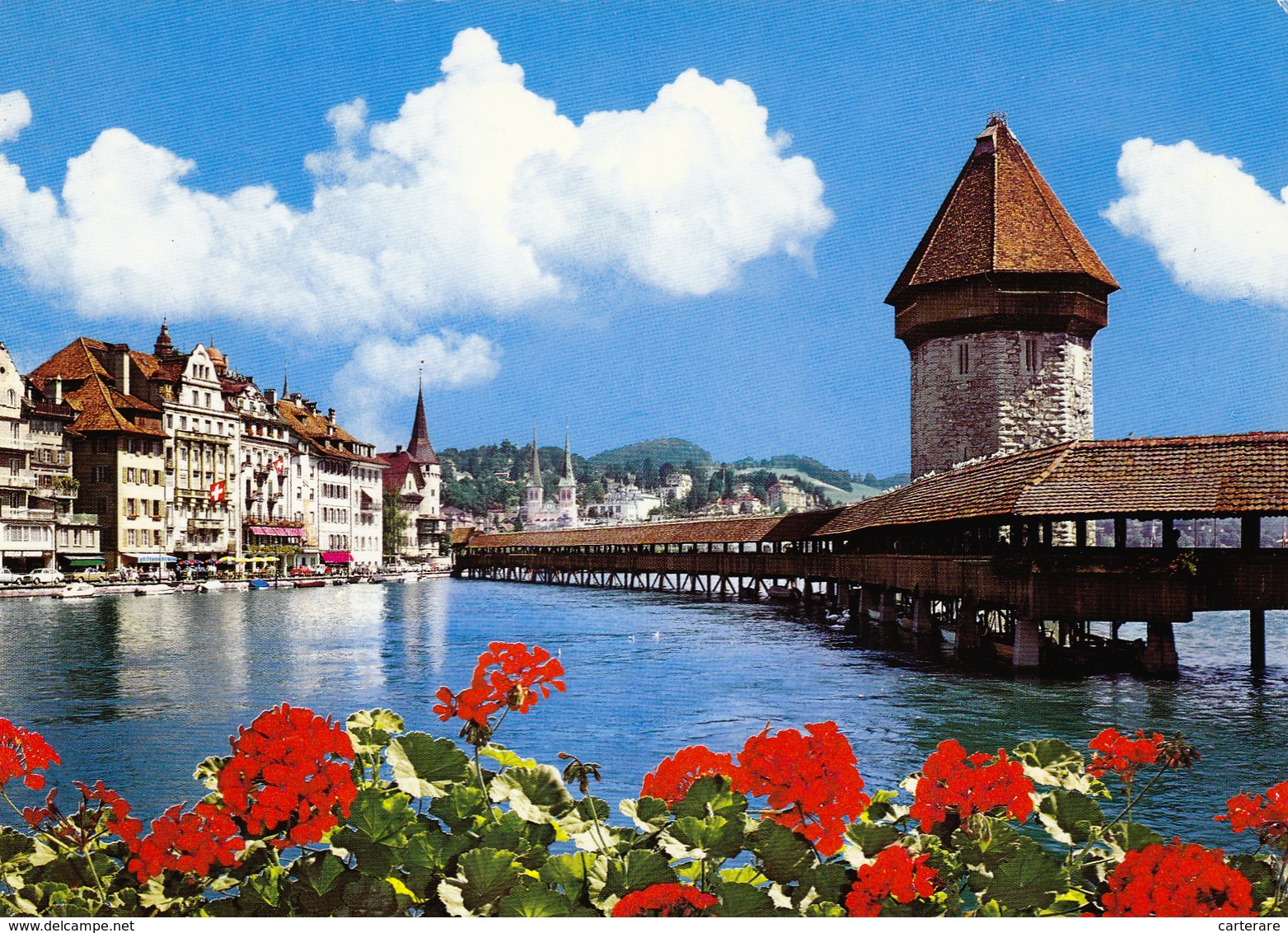 SUISSE,SWITZERLAND,SVIZZERA,HELVETIA,SWISS,SCHWEIZ ,LUCERNE,LUZERN,pont,chapelle,commerce - Lucerne