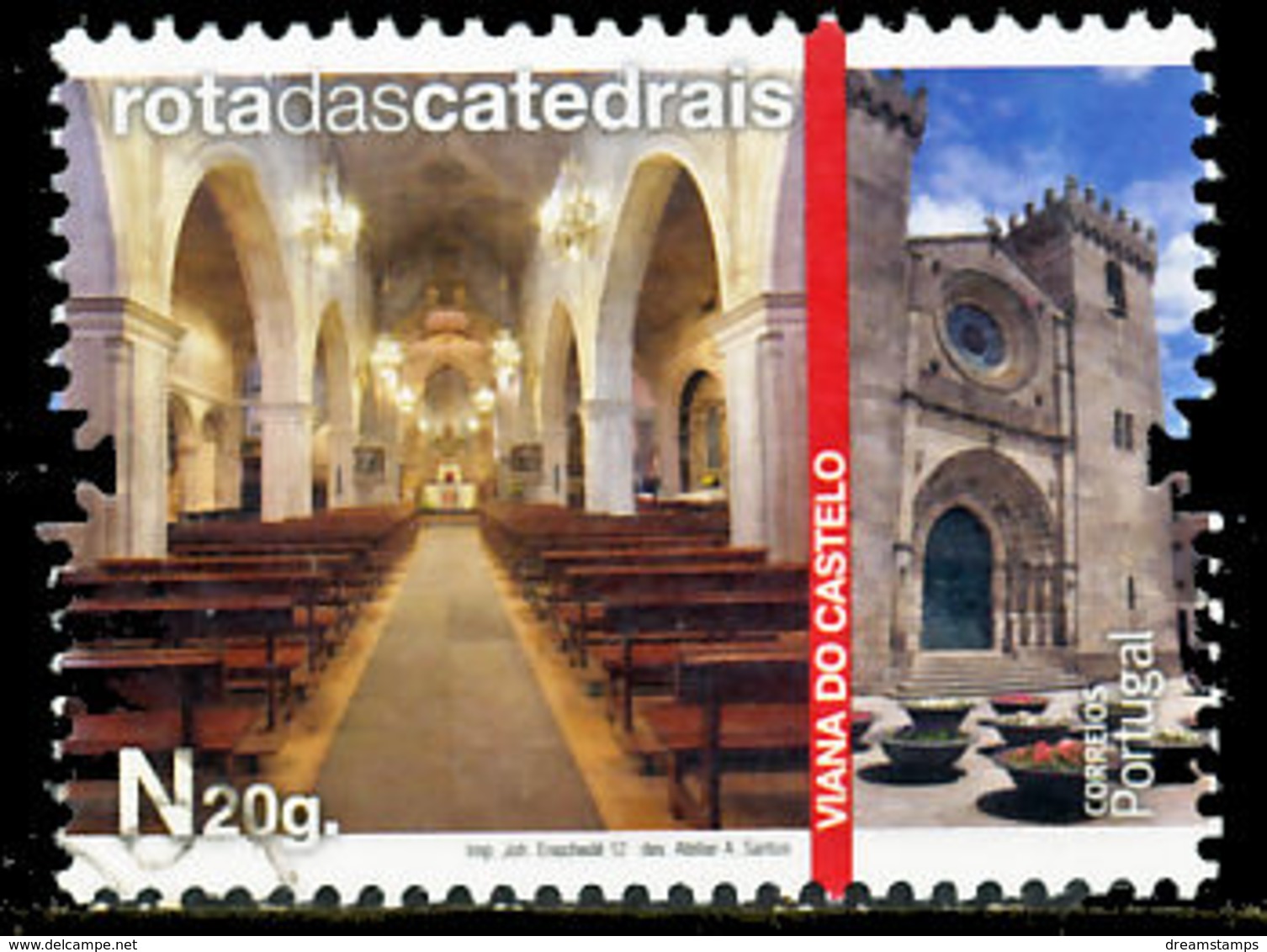 !										■■■■■ds■■ Portugal 2012 AF#4195 Route Of The Cathedrals Viana Do Castelo Religion Nice Stamp VFU (k0019) - Oblitérés