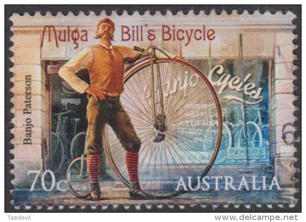 AUSTRALIA - USED 2014 70c Bush Ballads - Banjo Paterson - "Mulga Bill's Bicycle"- Horse - Usati