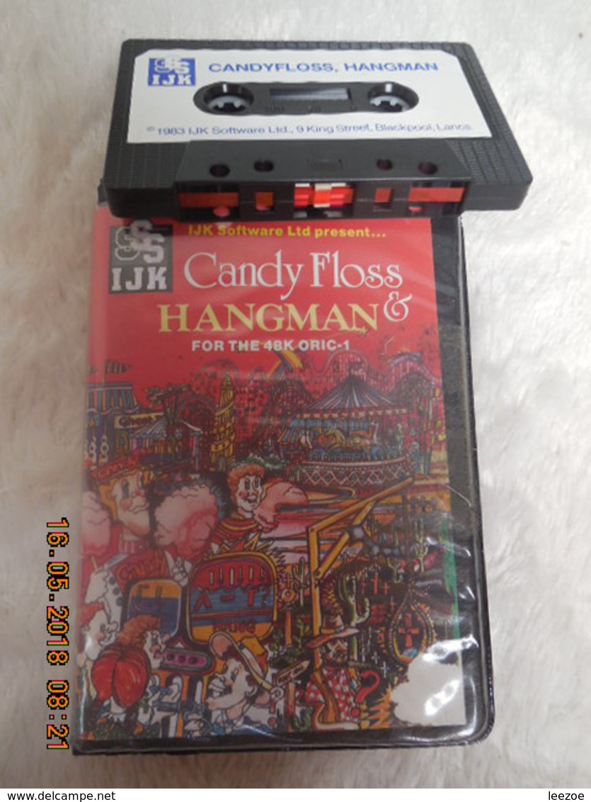 JEU ARCADE VIDEO SUR 48K ORIC-1/ATOS: GANDY FLOSS HANGMANN..TRES RARE - Otros & Sin Clasificación