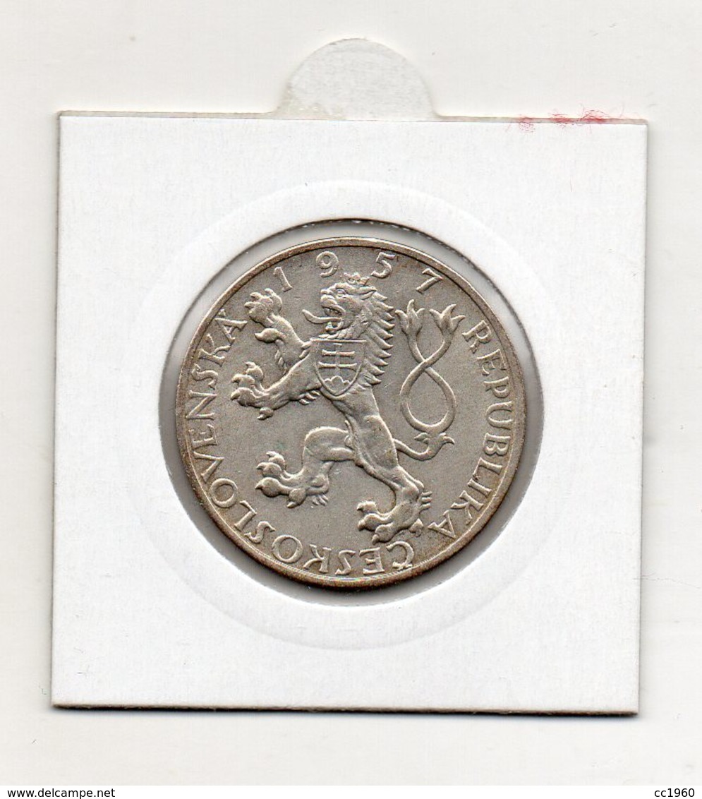 Cecoslovacchia - 1957 - 10 Corone - Argento - (MW1235) - Cecoslovacchia