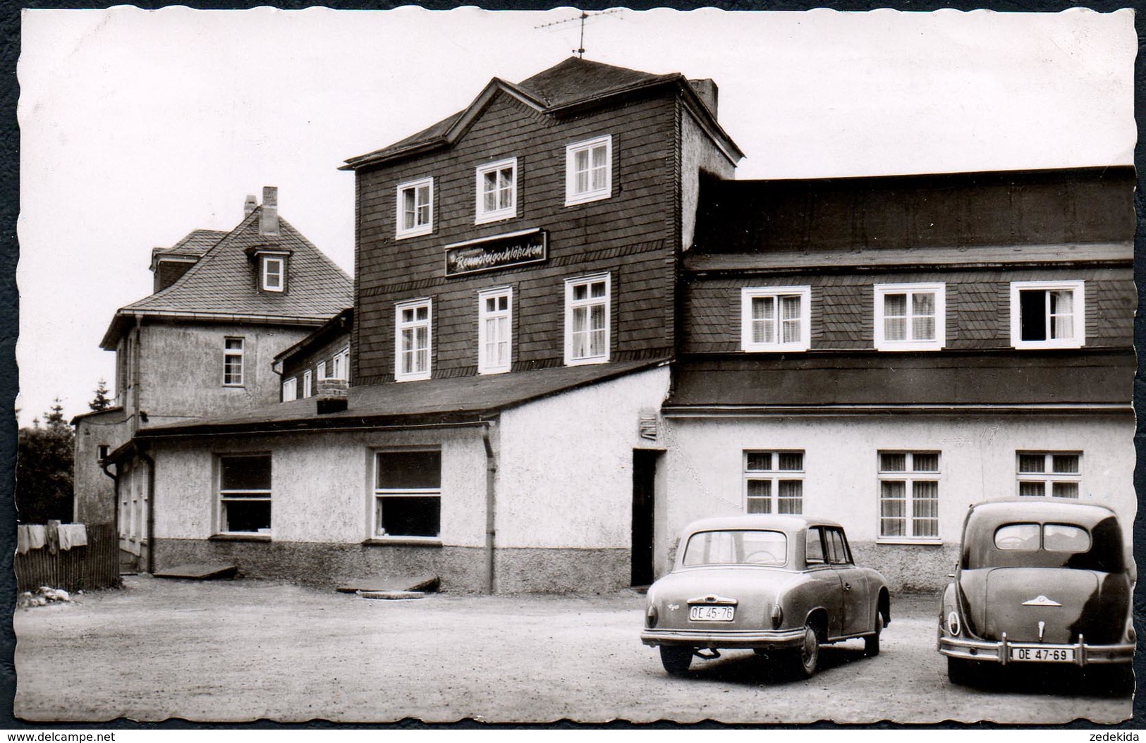 B0366 - Ernstthal Am Rennsteig - FDGB Erholungsheim Rennsteigschlößchen - PKW Cars - Kennzeichen Opel ?? - Lauscha