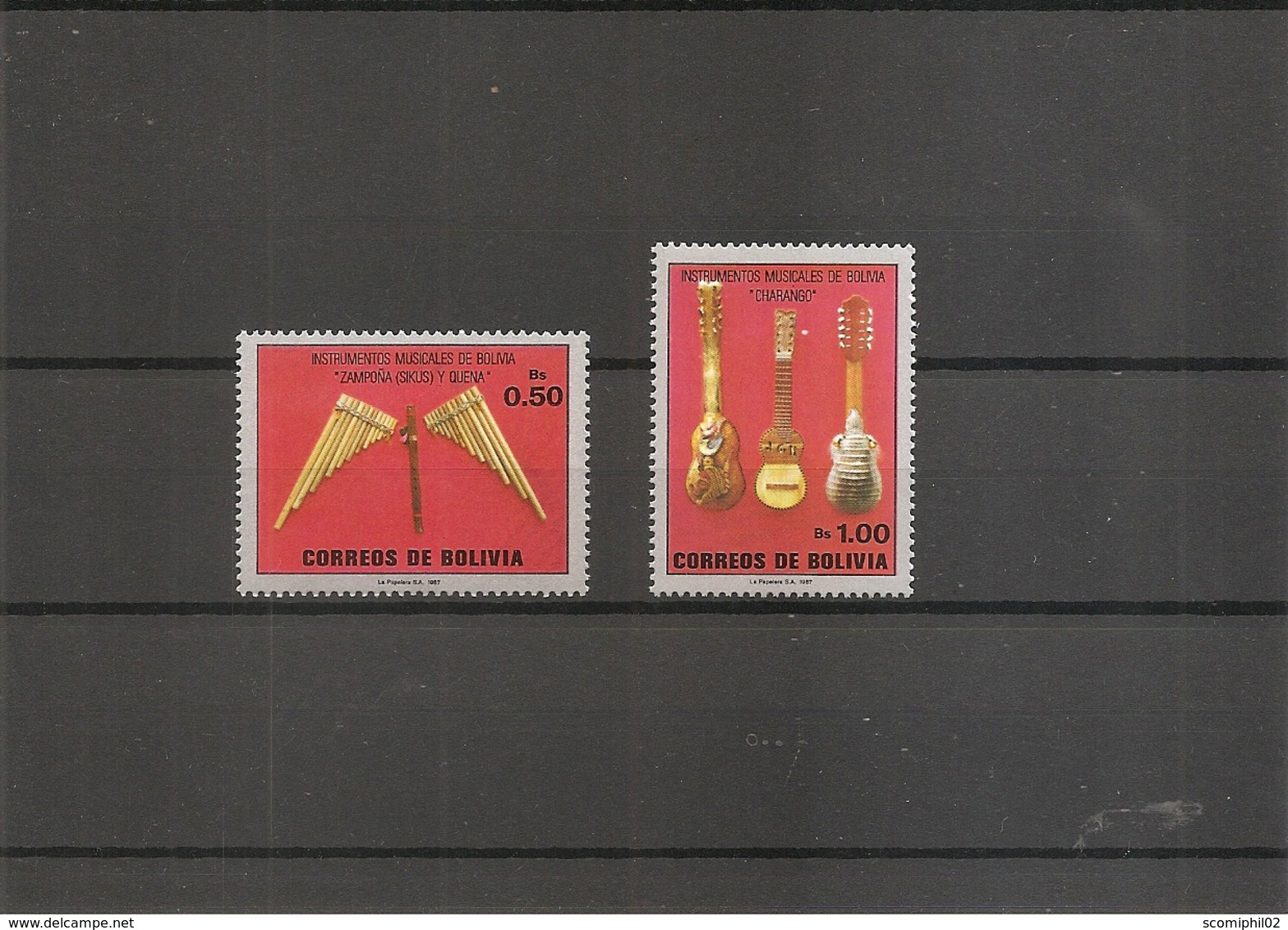 Bolivie - Instruments De Musique ( 693/694 XXX -MNH) - Bolivia