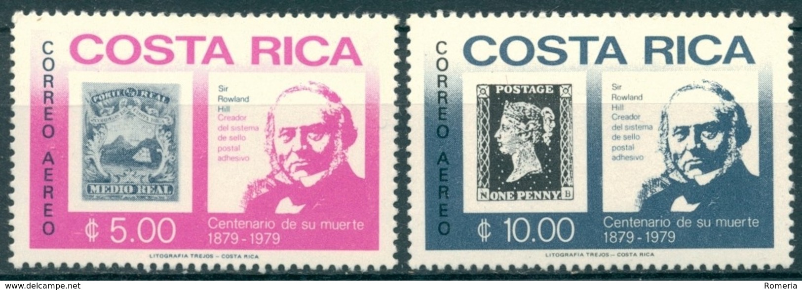 Costa Rica - 1979 - Yt PA 745/746 - Centenaire De La Mort De Rowland Hill - ** - Costa Rica