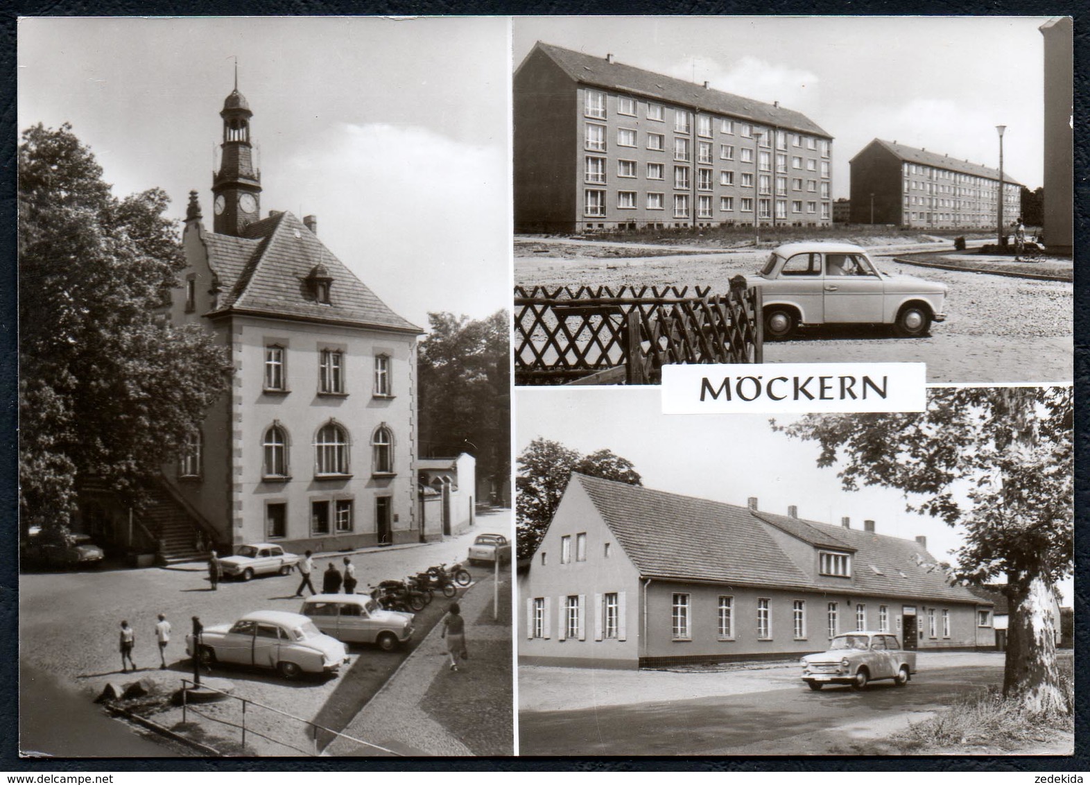 B4025 - Möckern Bei Burg - Rathaus Gaststätte Sportheim - PKW Trabant Wartburg - Burg