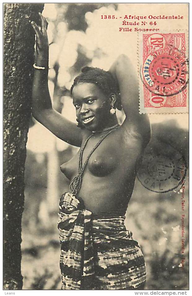 FILLE SOUSSOU - étude N°64 - 1385 - Collection Générale Fortier, Dakar - (nu) - Guinée