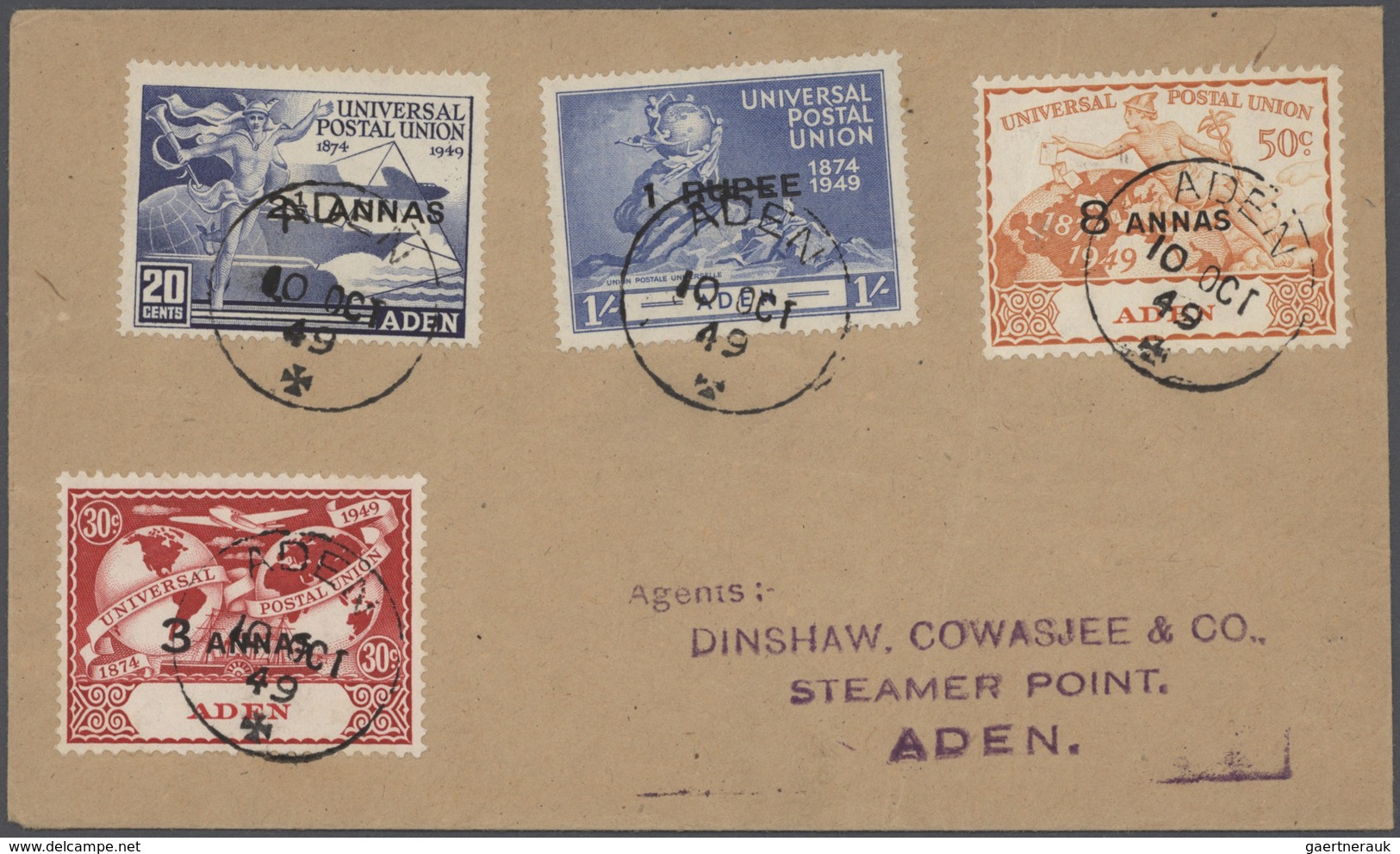 22001 Aden: 1890(1986 (ca.), Miscellaneous Holding Incl. India Used In Aden (apprx. 65 Stamps), A Few Cove - Yémen